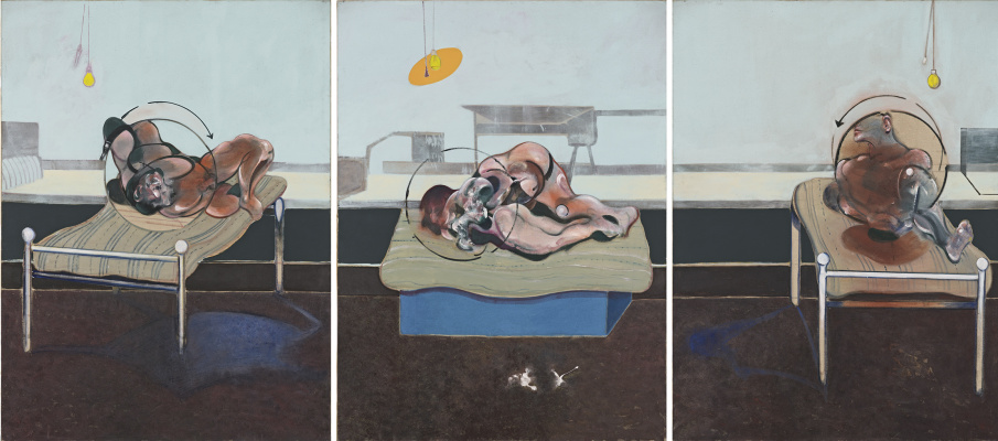 Francis Bacon. Three studies for figures in bed