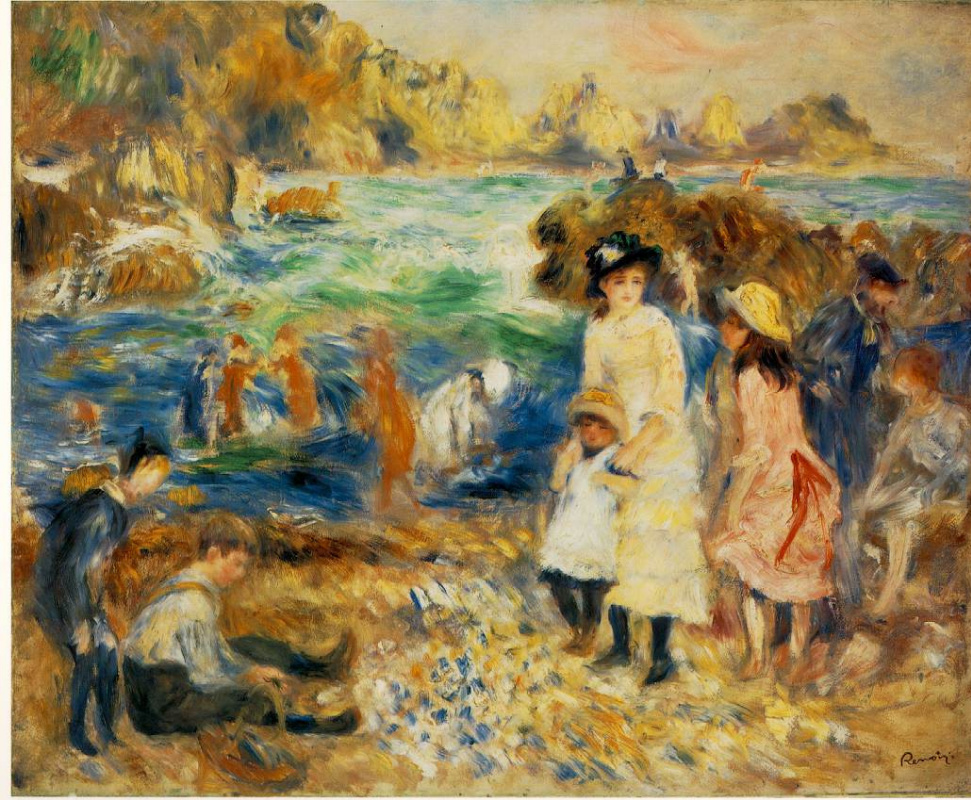Pierre Auguste Renoir Niños junto al mar en Guernsey, 1883, 65×54