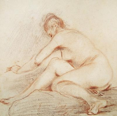 Antoine Watteau. Leaning Nude