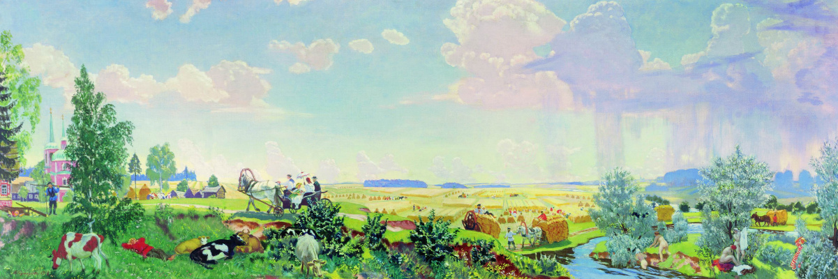 Boris Mikhailovich Kustodiev. Summer (a Trip to Terem)