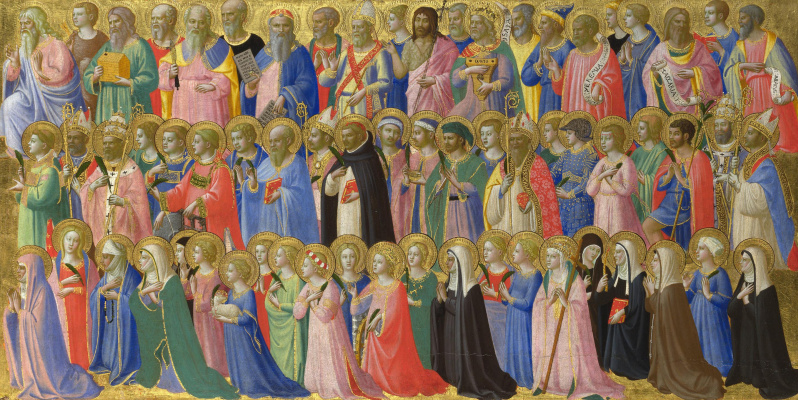 Христос во Славе: с патриархами, пророками, мучениками и девами. Пределла алтаря Святого Доминика во Фьезоле