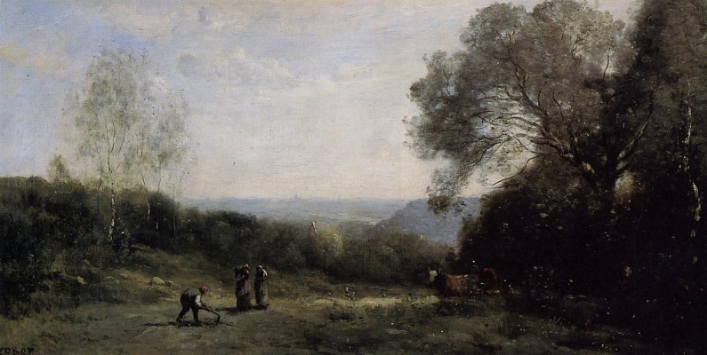 Camille Corot. The surroundings of Paris. Hills of Ville d'Avray