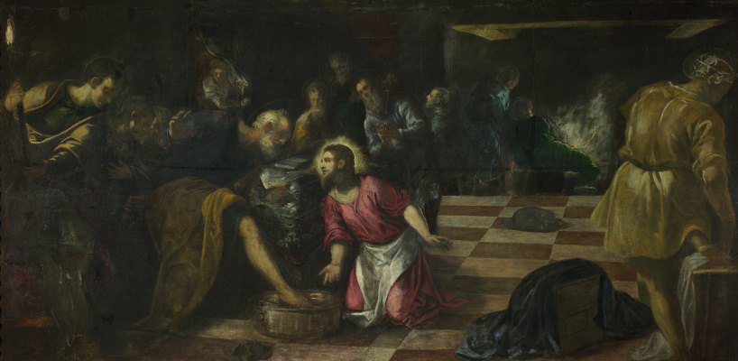Jacopo (Robusti) Tintoretto. Christ washes the feet of the disciples