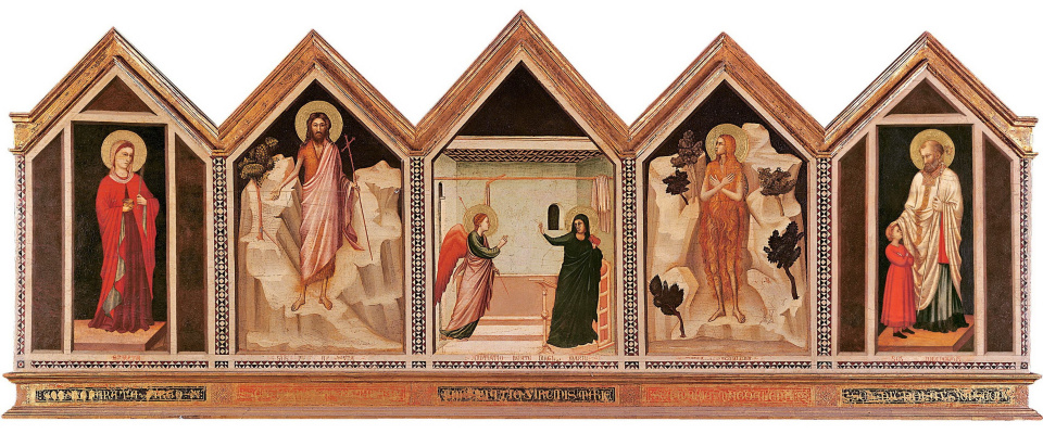 Джотто ди Бондоне. Polyptych Annunciation. back side