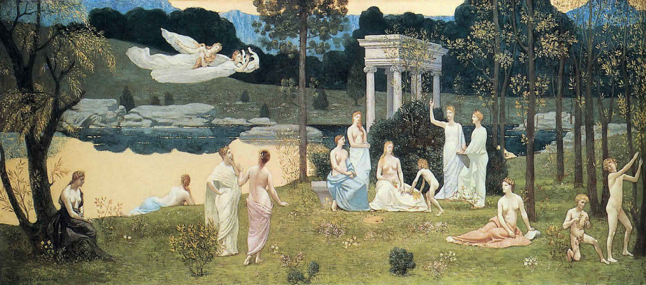 Pierre Cecil Puvi de Chavannes. Der Heilige Hain,Dona Künste und Musen