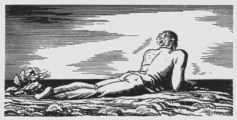 Rockwell Kent. Illustration to the novel by H. Melville "Moby dick"