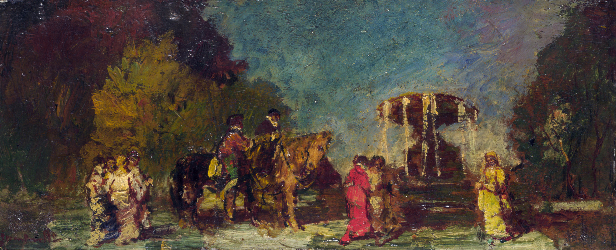 Buy digital version: The fountain in the Park by Adolf Josef Toma