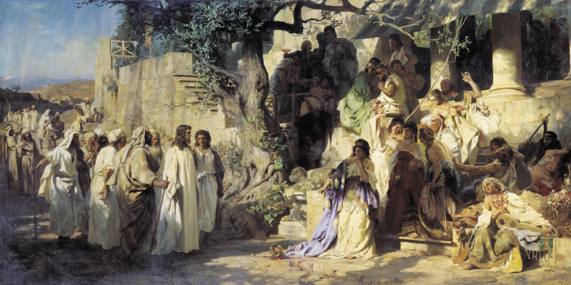 Henry Ippolitovich Semiradsky. Christ and the sinner