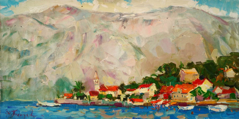 Yulia Pastuhova. Adriatic 30x60 oil on canvas