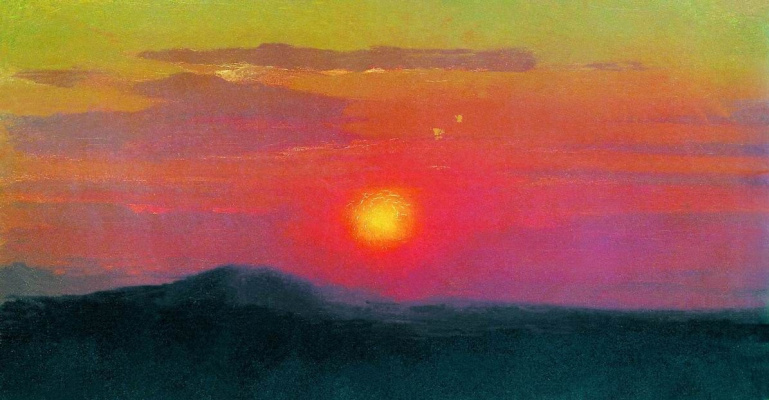 Arkhip Kuindzhi. The red sunset. A sketch of the same picture
