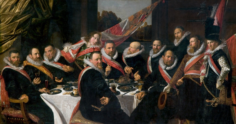 Frans Hals. Banquet of the officers of the Harlem shooting Guild of St George