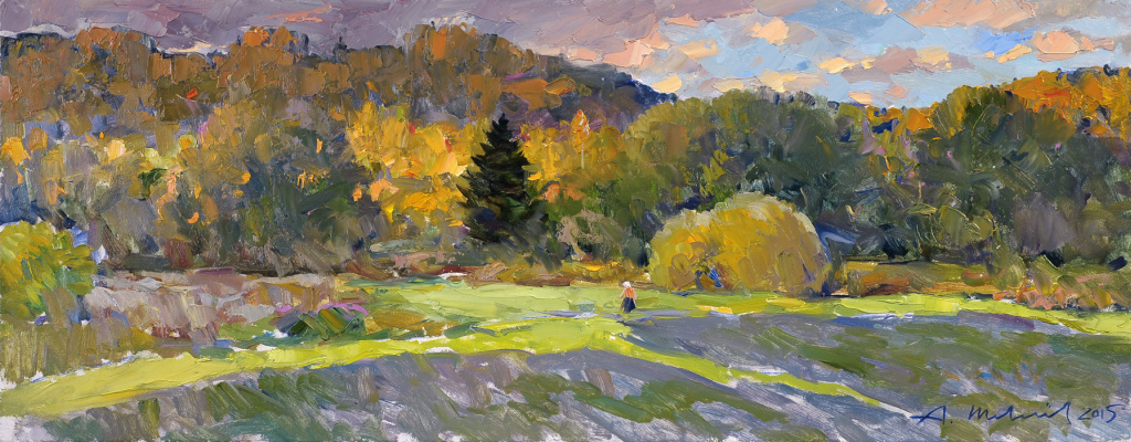 Alexander Shevelyov. Autumn. D.V.P., oil 28 X 70 cm. 2015