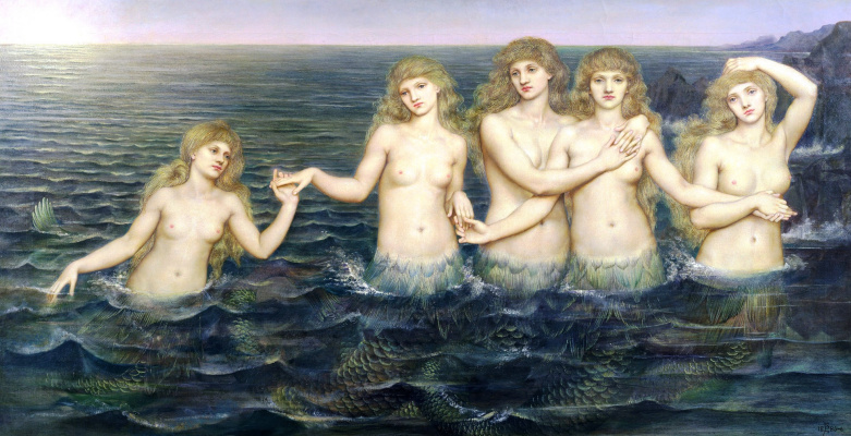 Evelyn De Morgan (Pickering). Sea Maidens (Mermaids)