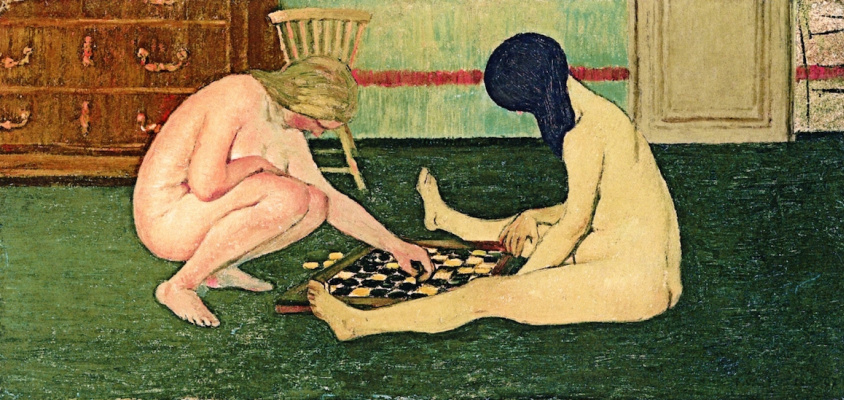 Felix Vallotton. Nude women playing chess