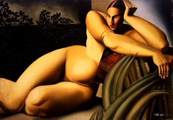 Tamara Lempicka. Nude on the terrace