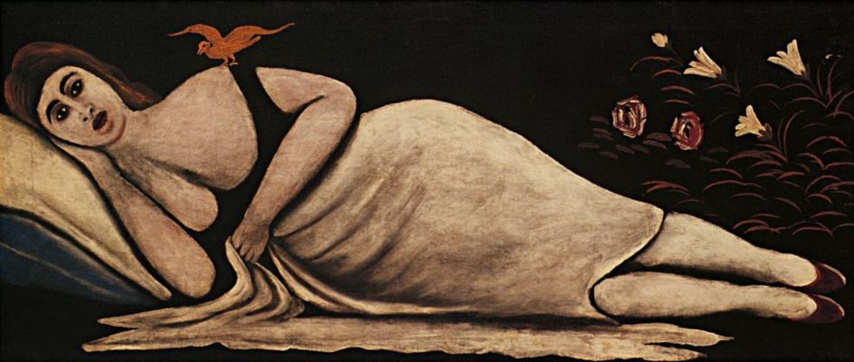 Нико Пиросмани (Пиросманашвили). Ортачальская красавица. Левая часть диптиха