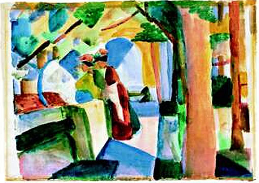 August Macke. At the cemetery