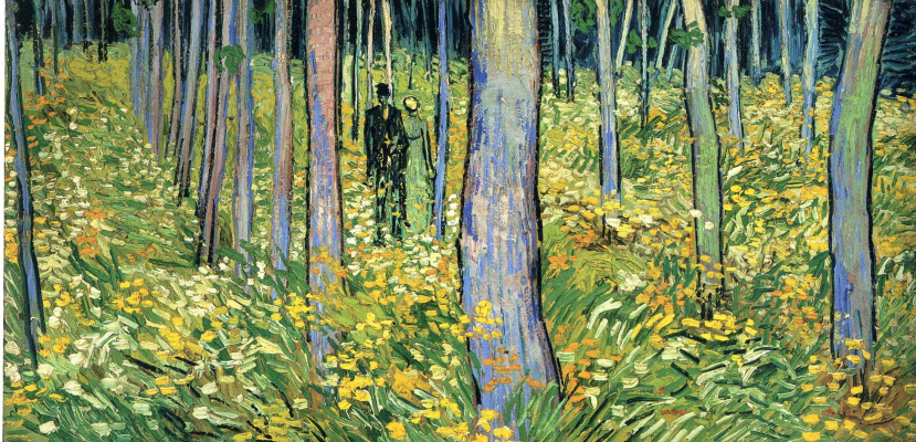 Vincent van Gogh. Two figures in the woods