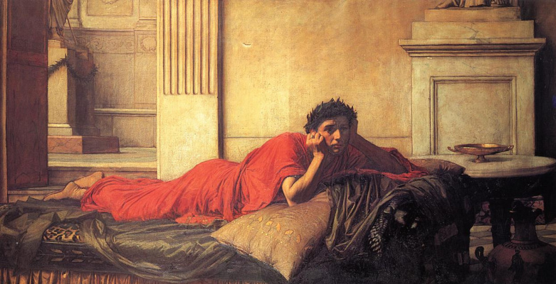 John William Waterhouse. The remorse of Nero after the murder of his mother