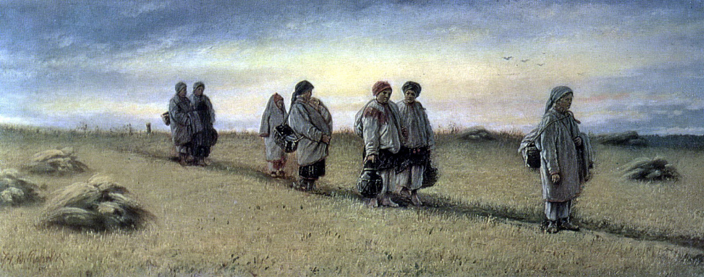 Vasily Grigorievich Perov. The return of inits from the field in the Ryazan province