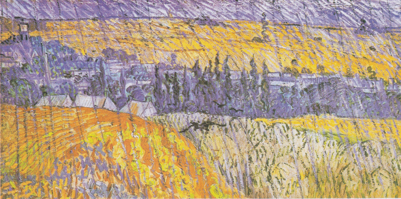 Vincent van Gogh. Landschaft bei Auvers im Regen