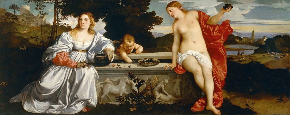 Titian Vecelli. Heavenly love and earthly love