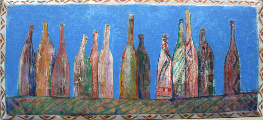 Ovnan Sarkisyan. Bodegón con botellas