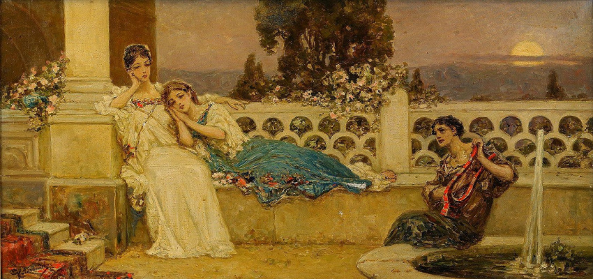 Wilhelm Kotarbinsky. Serata in terrazza (Serenade)