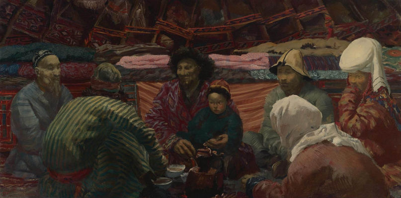 Alexander Yakovlev. Under the tent of the Kirghiz. 1932