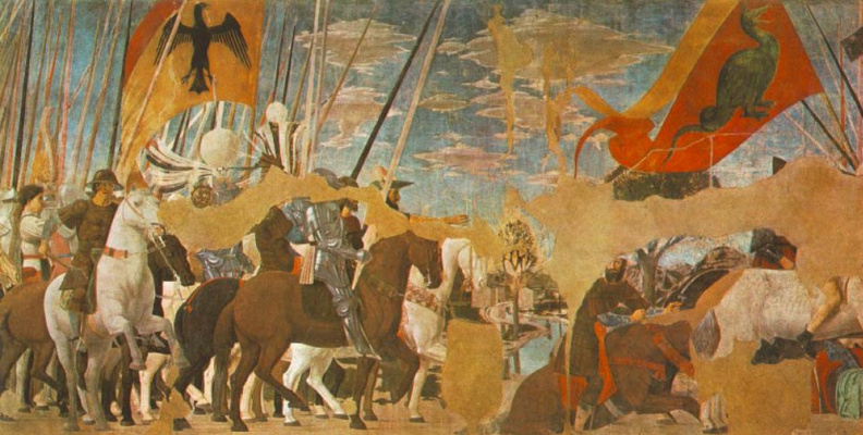 Piero della Francesca. The battle of Constantine and Maxentius