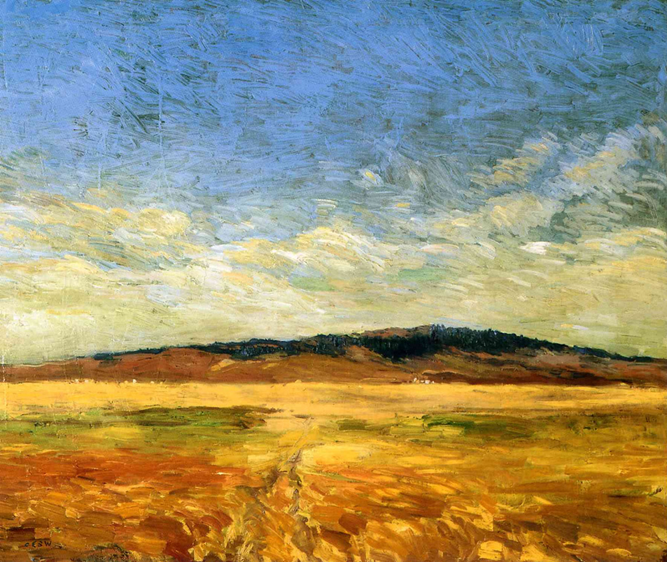 「限定1200部No.847 Max Ernst 自然の歴史 函付」 Landscape with the sun, 1909, 60×80 cm by Max Ernst: History