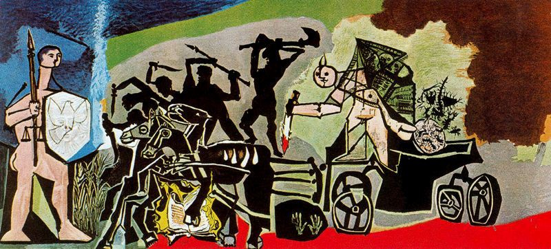 Pablo Picasso. War (War and peace). The painting of the chapel in Vallauris