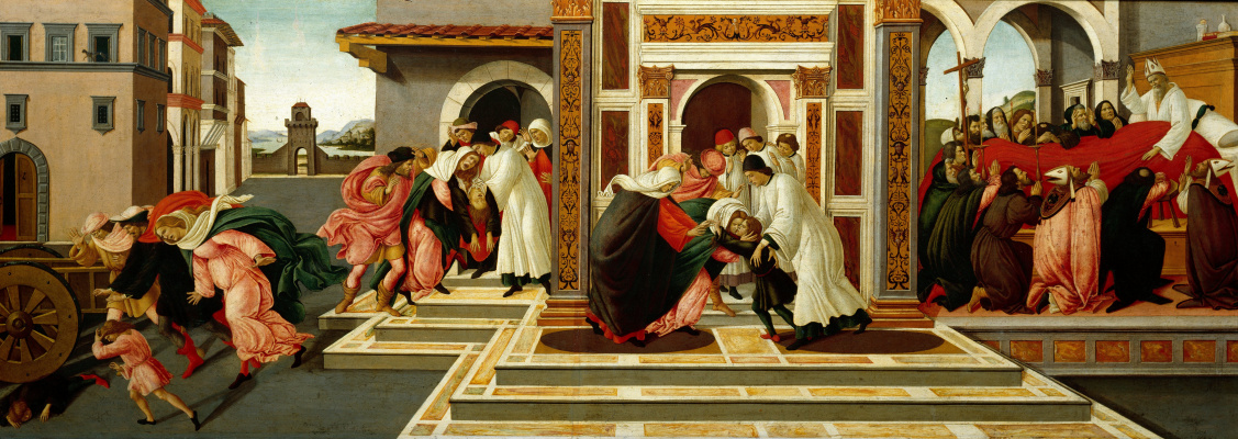 Sandro Botticelli. Scenes from the life of Saint zenobius IV