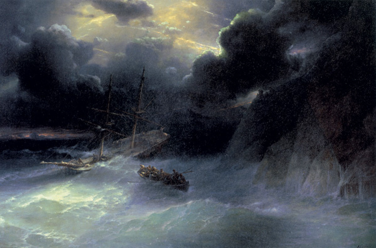 The coast of the Caucasus, 1885 by Ivan Aivazovsky: History