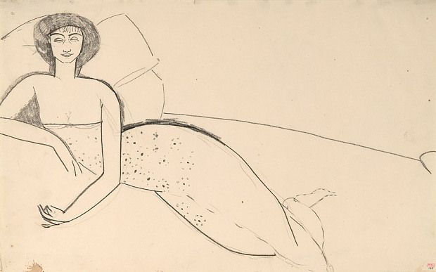 Amedeo Modigliani. Woman lying on the bed (Anna Akhmatova)