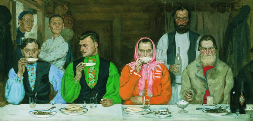 Andrei Petrovich Ryabushkin. The tea party