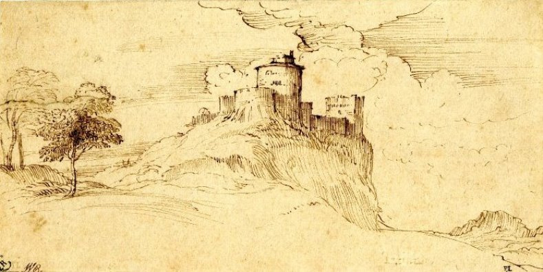 Titian Vecelli. Castle on the cliff