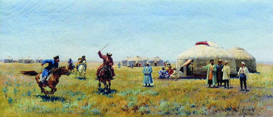 Alexey Danilovich Kivshenko. Dans la steppe. 1894