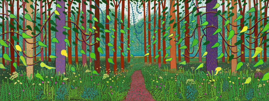 David Hockney. The Arrival of Spring in Woldgate, East Yorkshire in 2011