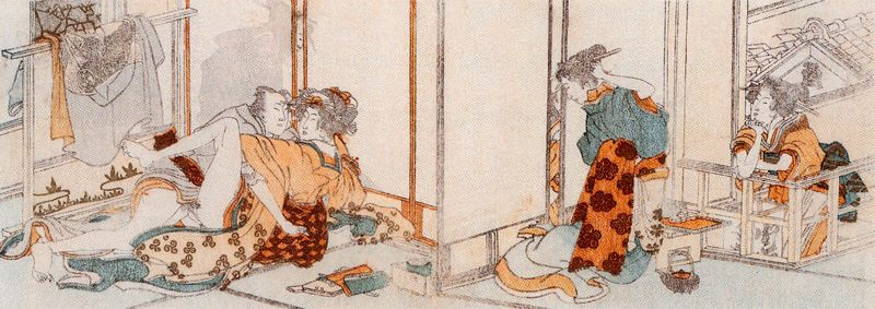 Katsushika Hokusai. Game lovers