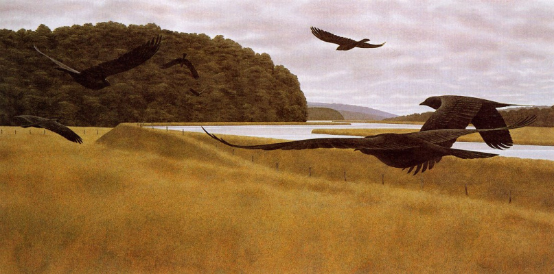 Alex Colville. Seven crows