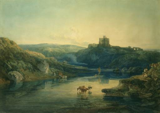 Joseph Mallord William Turner. Norem Castle all'alba