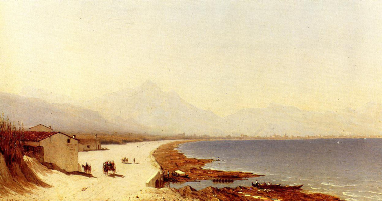 Sanford Robinson Gifford. The road by the sea Palermo Italy