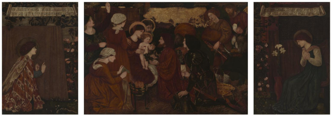 Edward Coley Burne-Jones. Verkündigung und Anbetung der Könige (Triptychon)