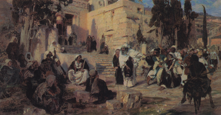 Vasily Polenov. Christ and the sinner. Sketch