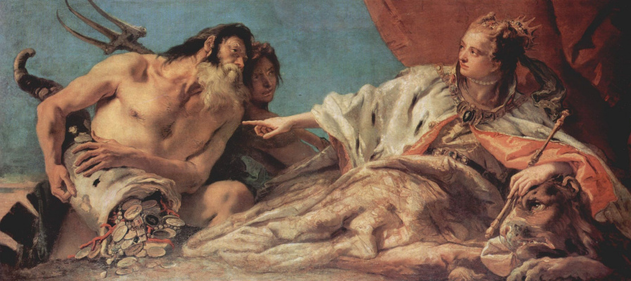Giovanni Battista Tiepolo. Neptune brings sacrificial gifts to Venice