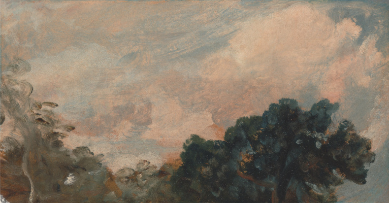 John Constable. Clouds over the trees. Etude