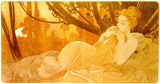 Alfonse Mucha. Flowers and dreams