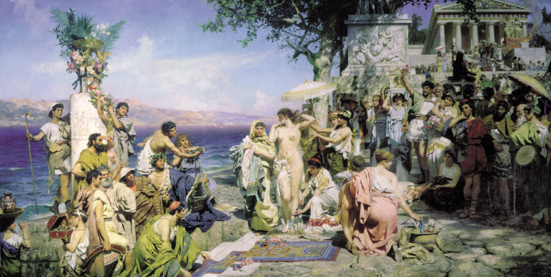 Генрих Ипполитович Семирадский. Phryne at the festival of Poseidon at Eleusis
