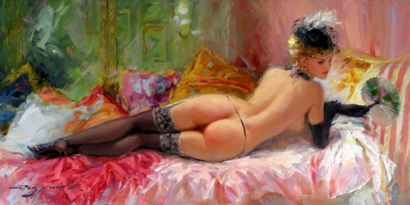 Constantine Razumov. Reclining Nude.